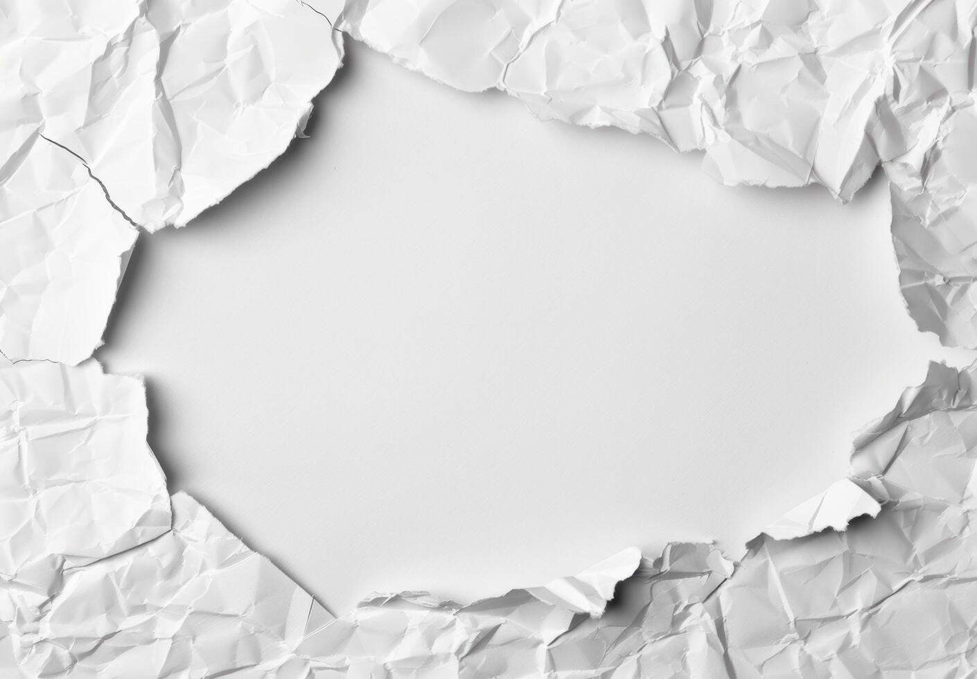 crumpled white paper background photo