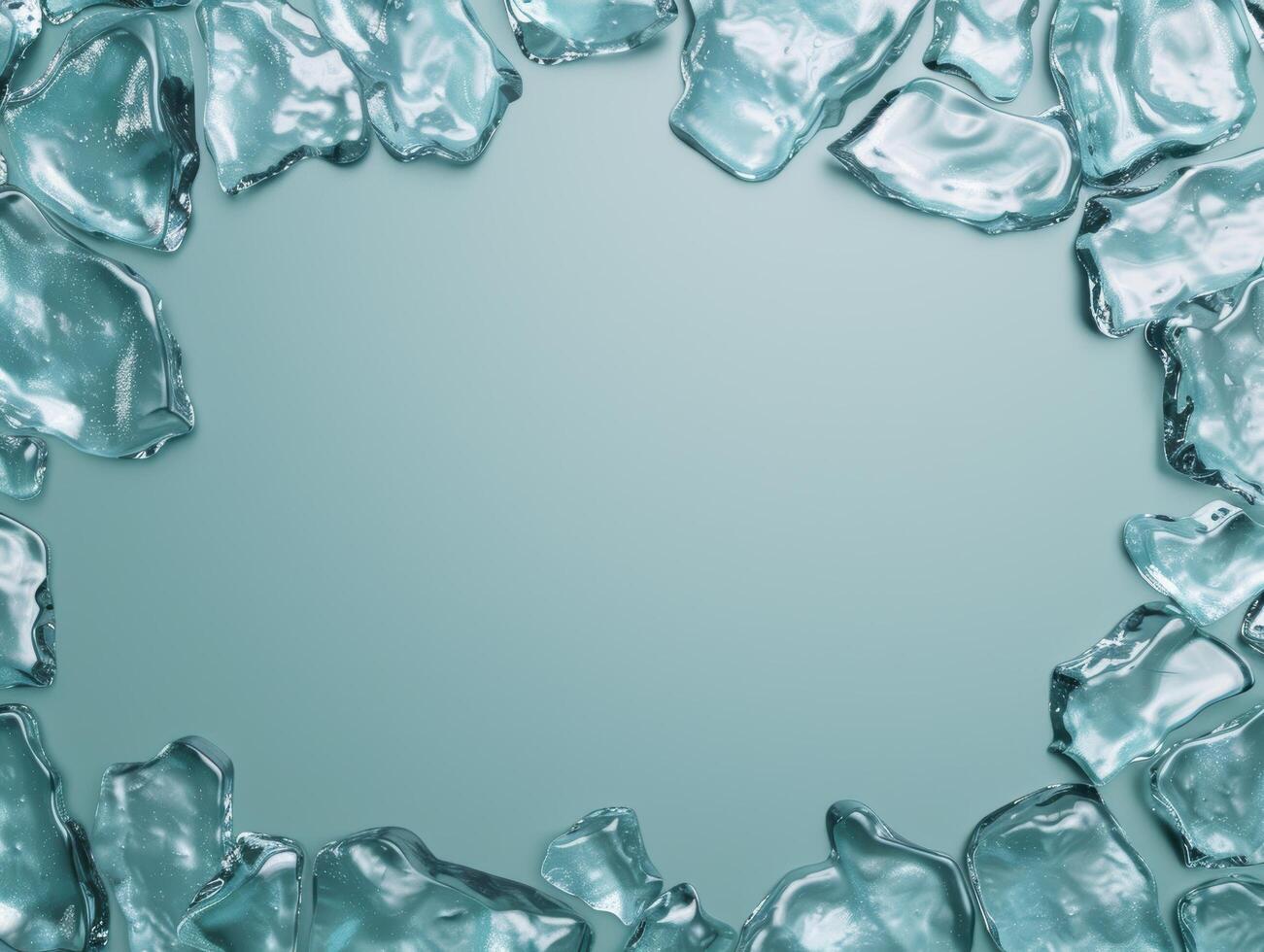 Icy blue abstract background with copy space photo