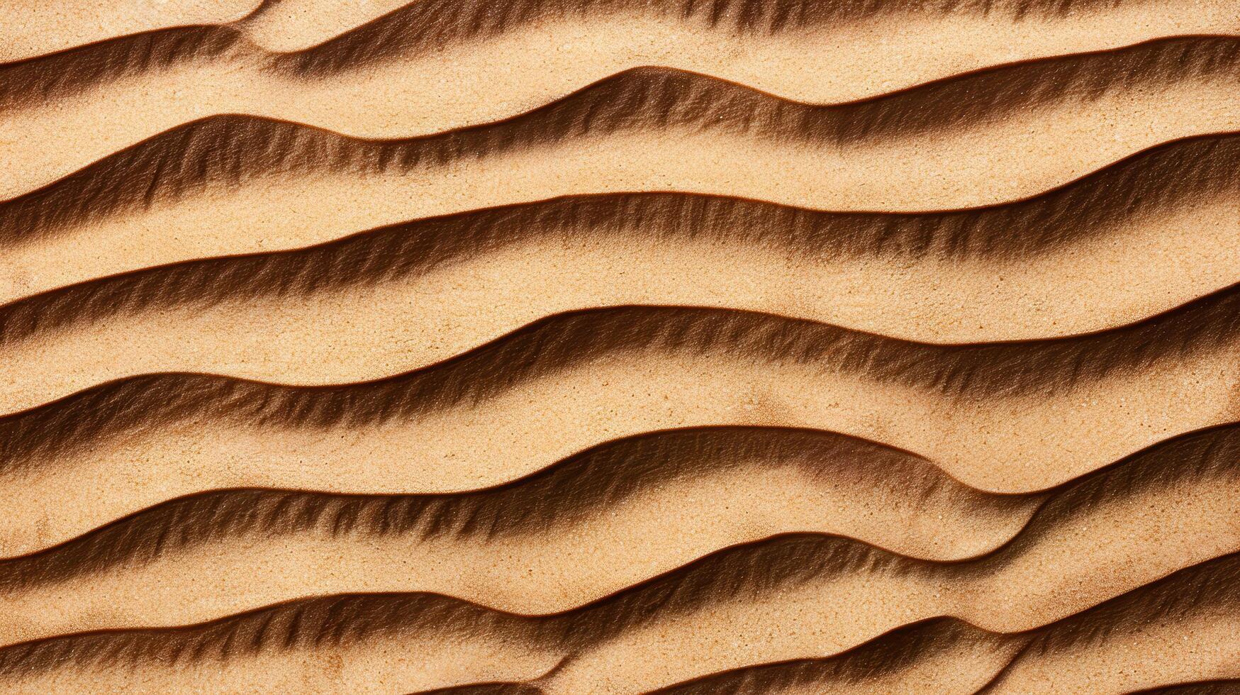 Textured sand dunes in desert landscape photo