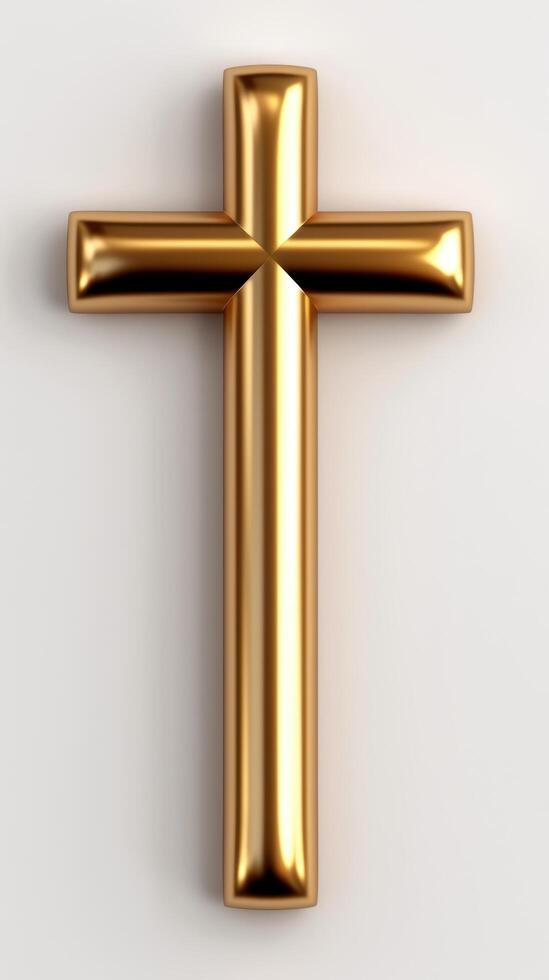 golden christian cross symbol photo