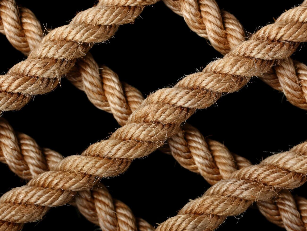 Intricate pattern of braided rope photo
