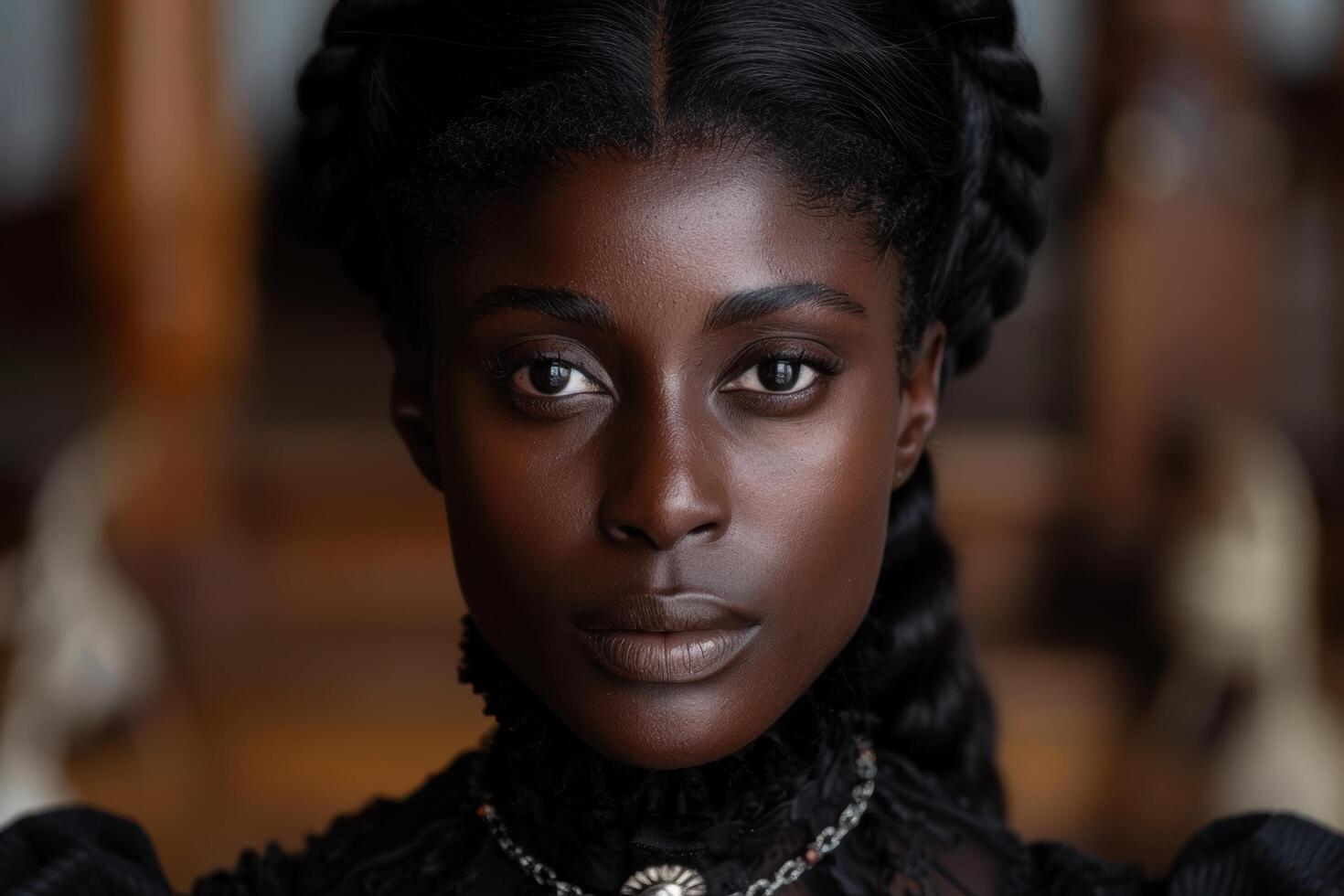 Captivating portrait of a young african woman photo