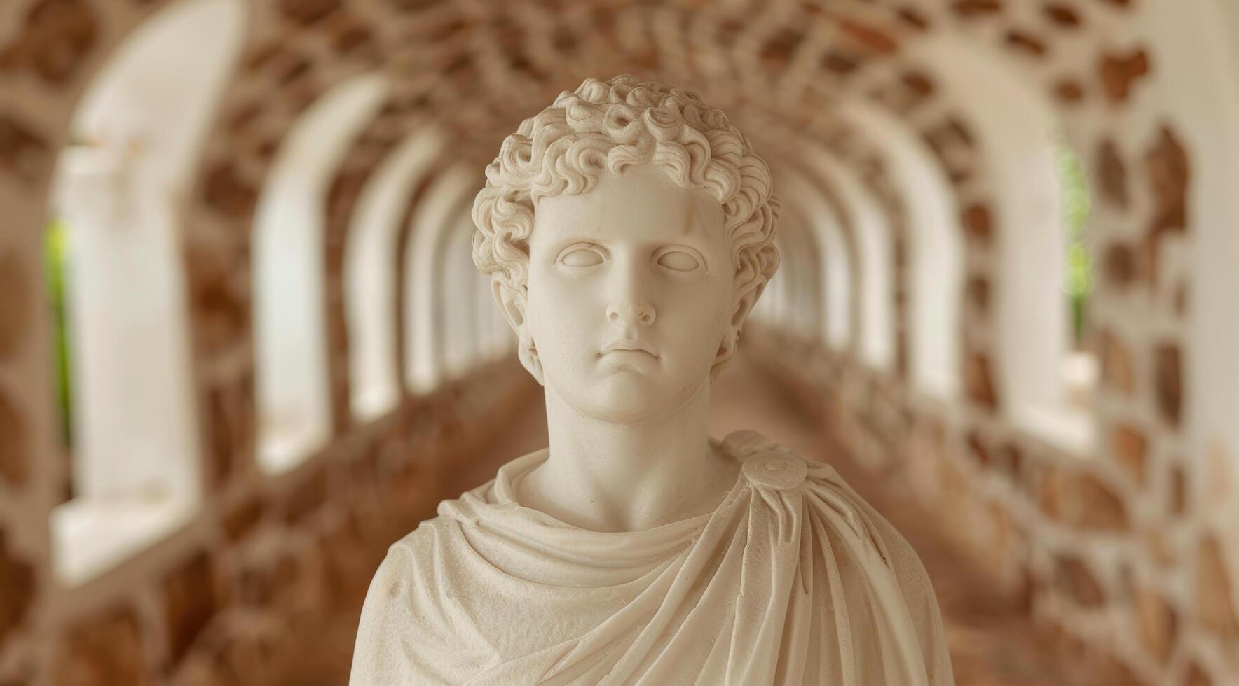 Marble statue of a classical figure photo