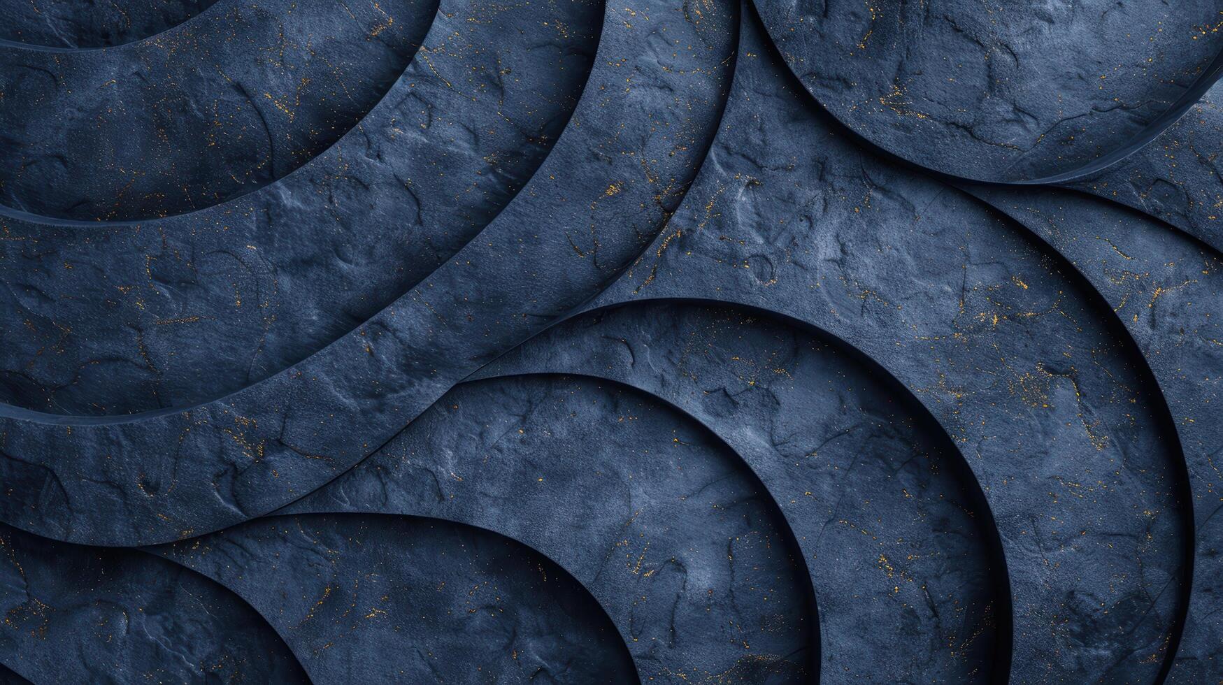 abstract dark stone background with golden accents photo