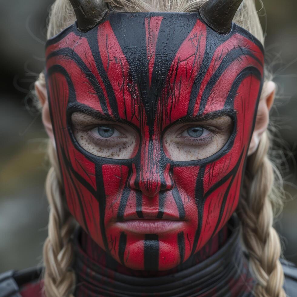 Intense face paint design photo