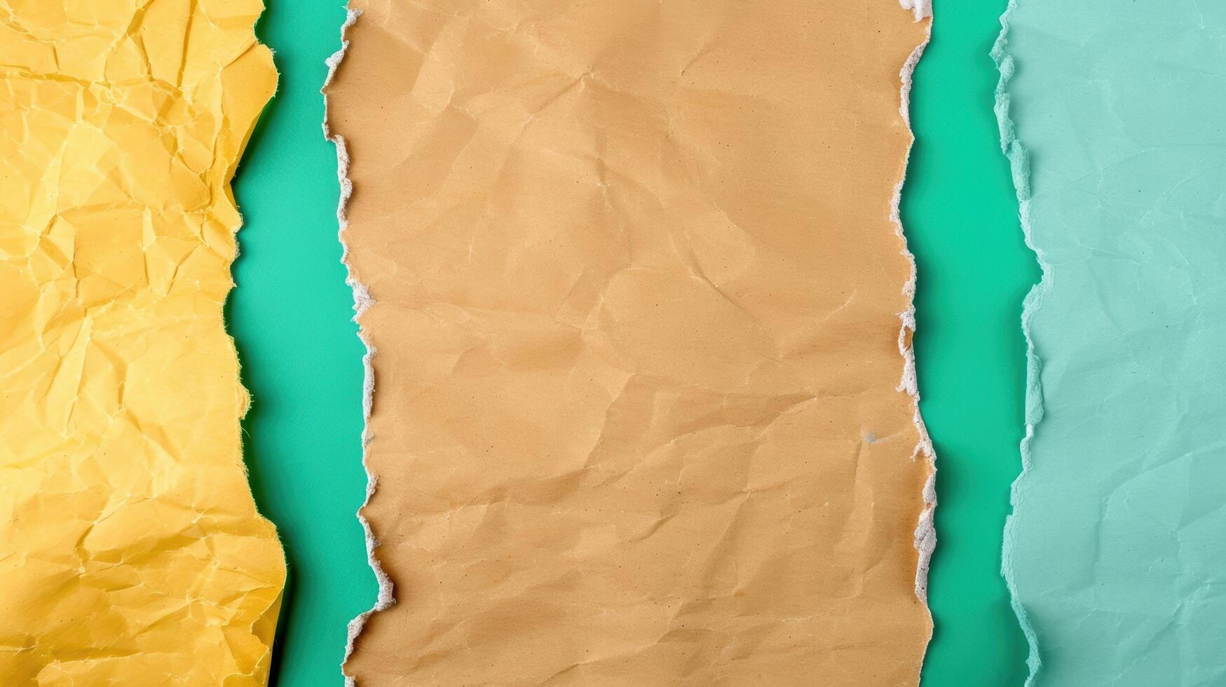 Crumpled paper texture background with vibrant colors photo