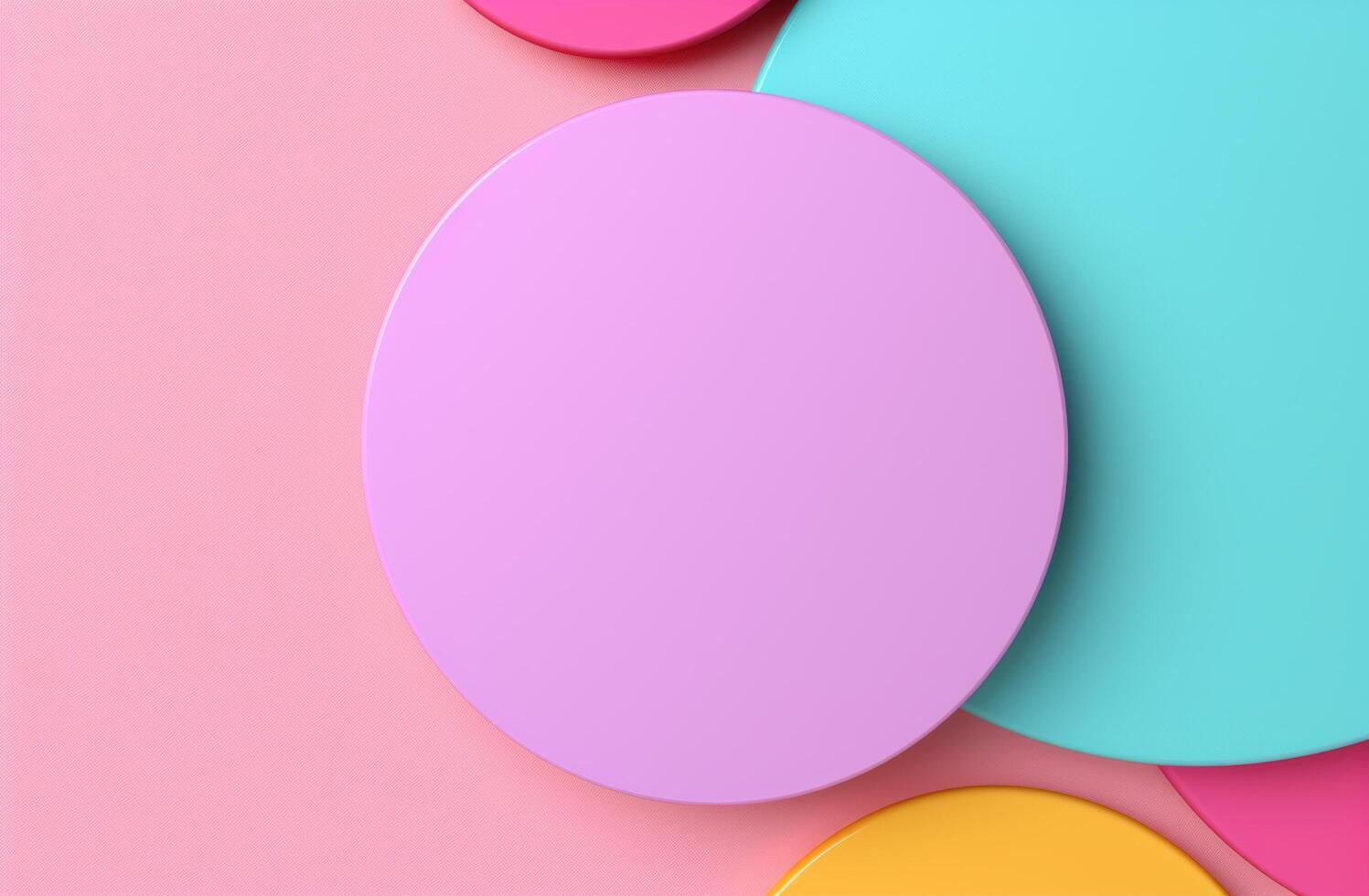 Vibrant geometric shapes in pastel colors photo