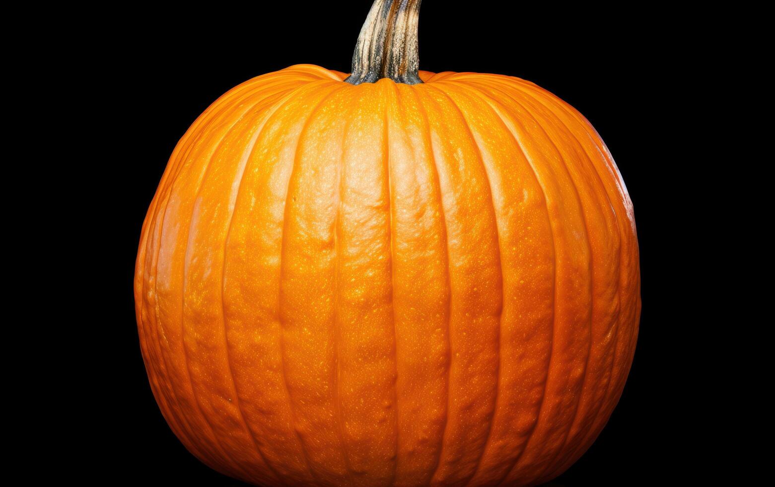 Close up of a bright orange pumpkin photo