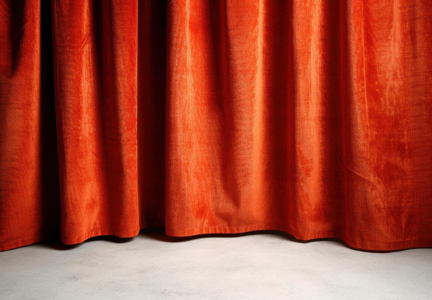 Vibrant red curtains photo