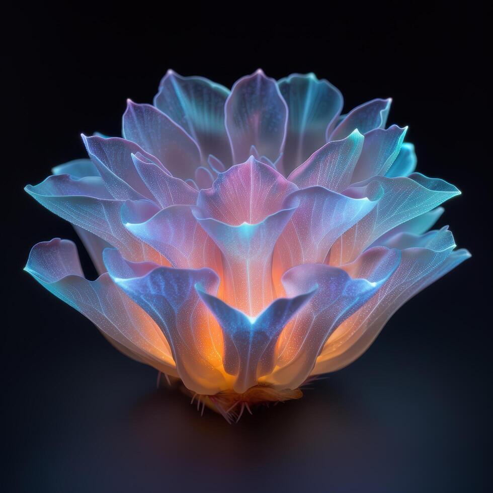 Vibrant Glowing Flower Blossom photo