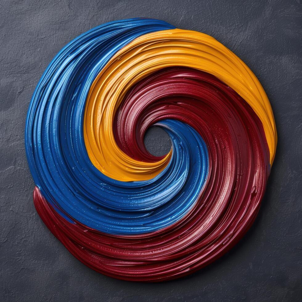 Swirling abstract paint background photo