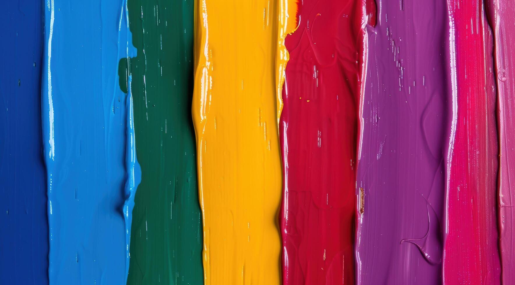 Vibrant paint colors in a row photo