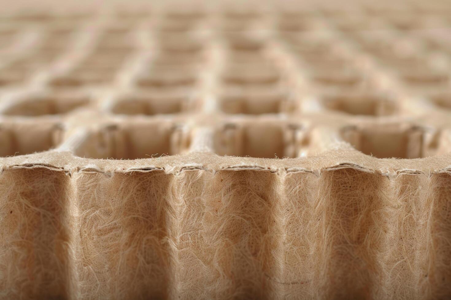 Close up of a cardboard honeycomb structure photo