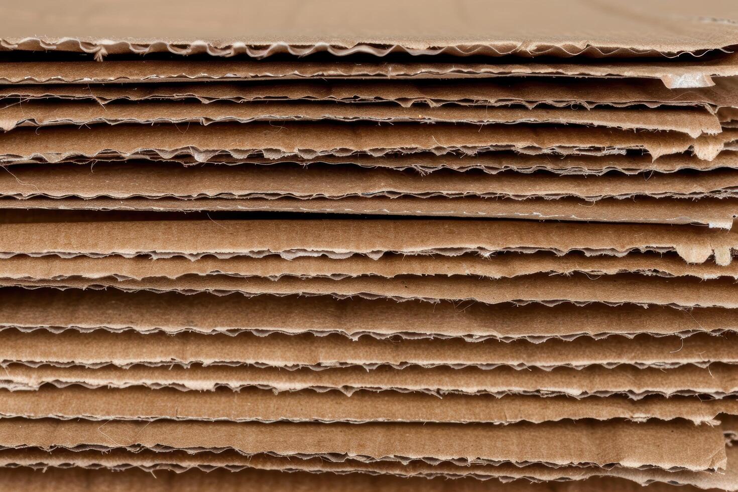 Stacked corrugated cardboard texture photo