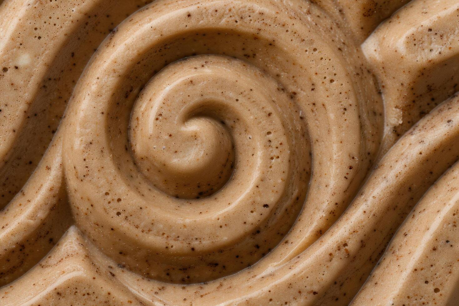 Creamy swirled peanut butter texture photo