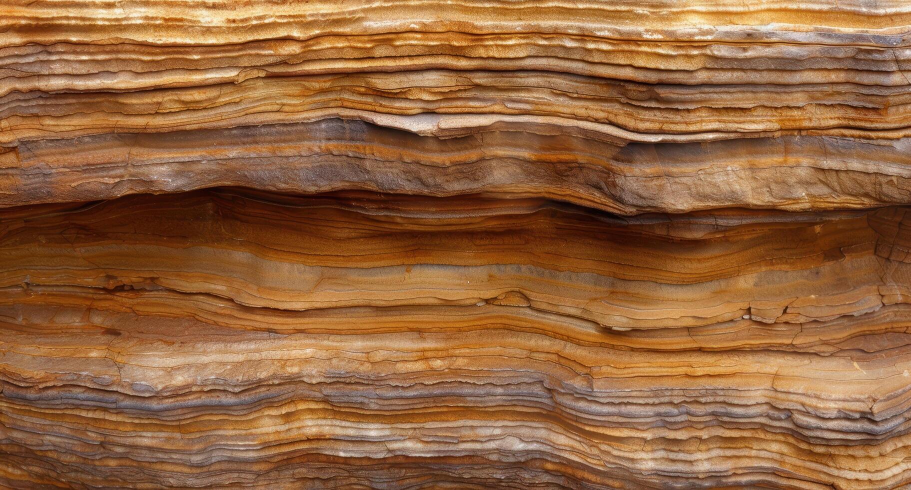 Detailed texture of layered sandstone rock formation photo