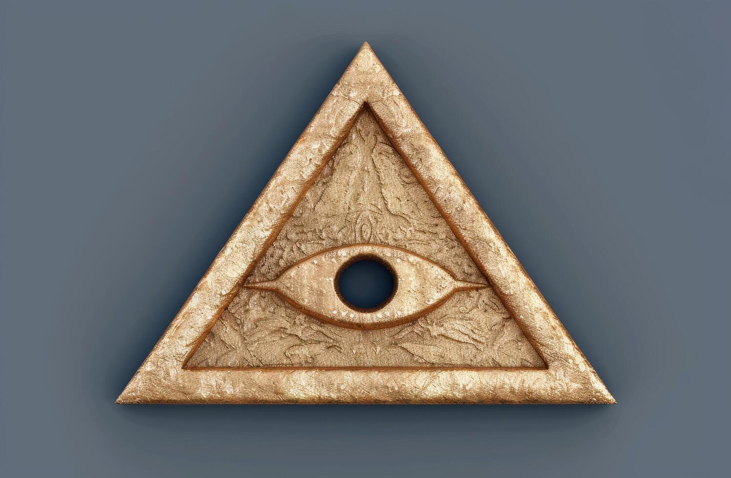 ancient mystical symbol of all seeing eye in triangle photo