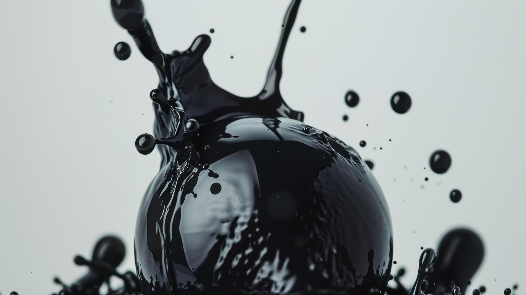abstract black liquid splash photo