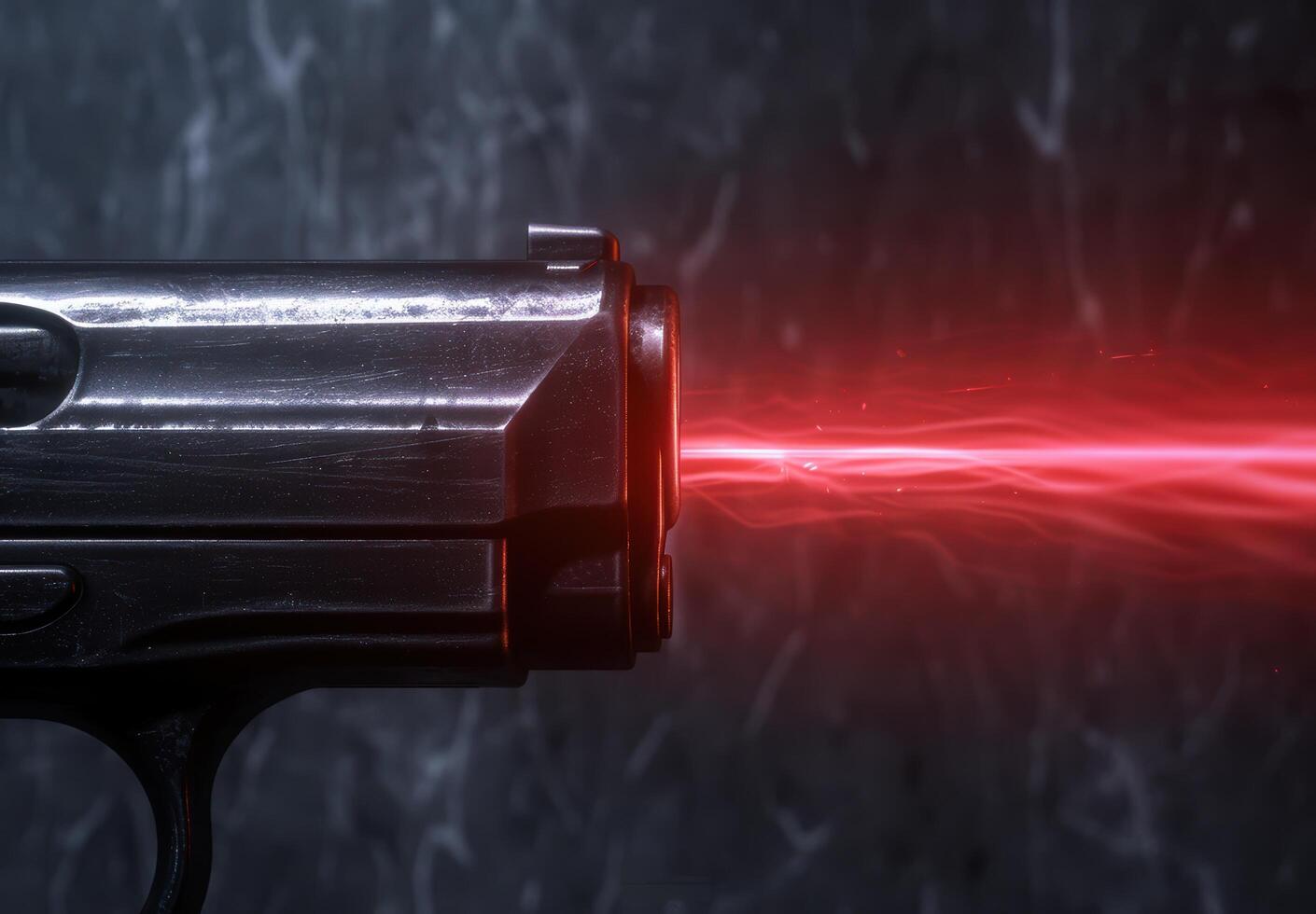 Powerful handgun firing a shot photo