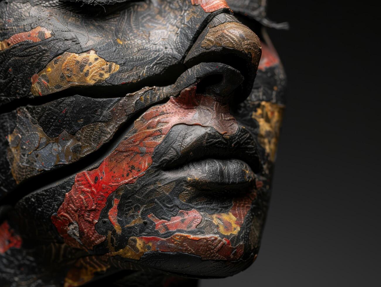 Close up of intricate tribal tattoo design photo