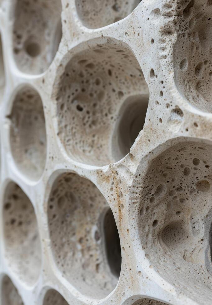 Intricate natural structure with porous texture photo