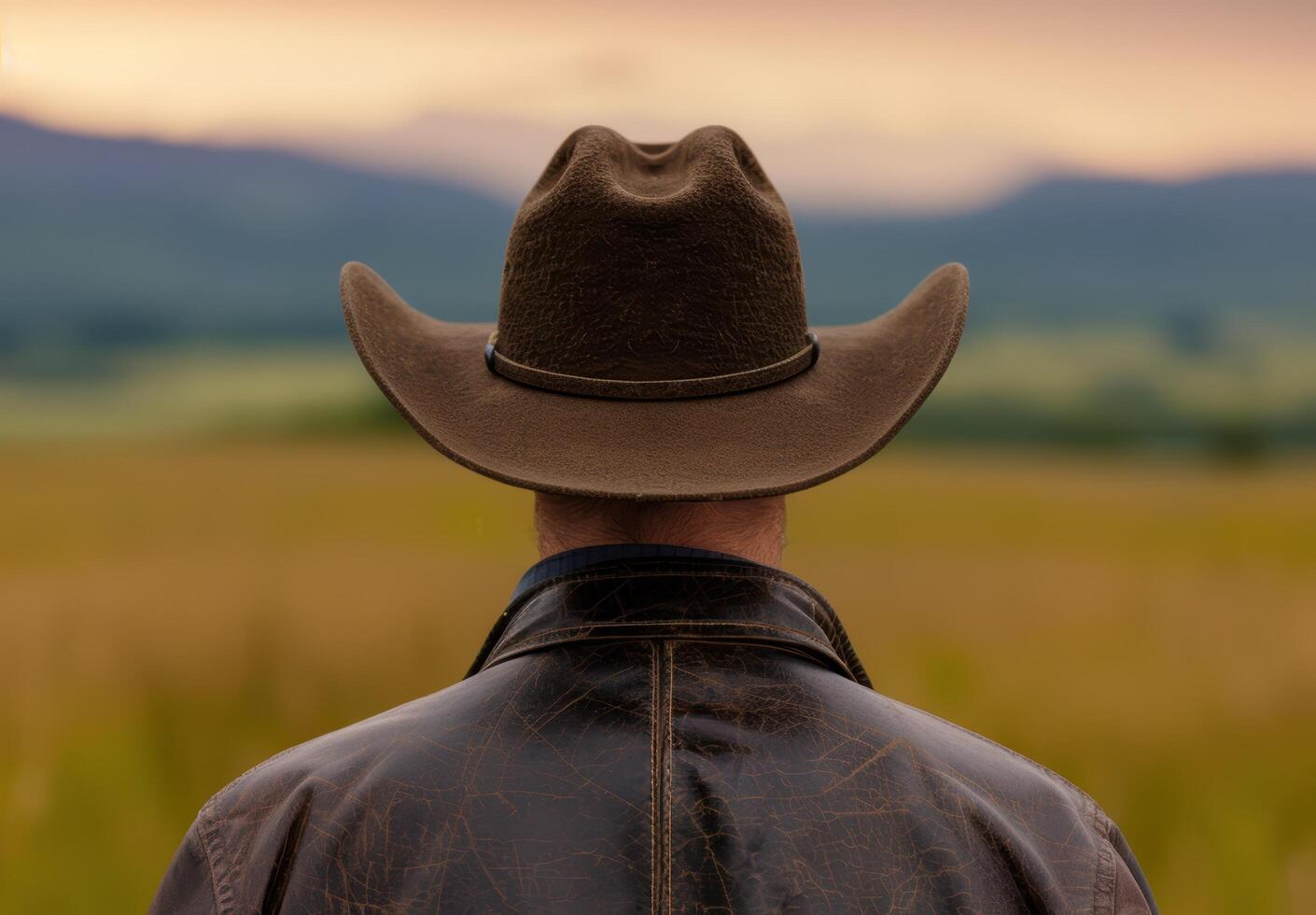 Cowboy in the countryside photo