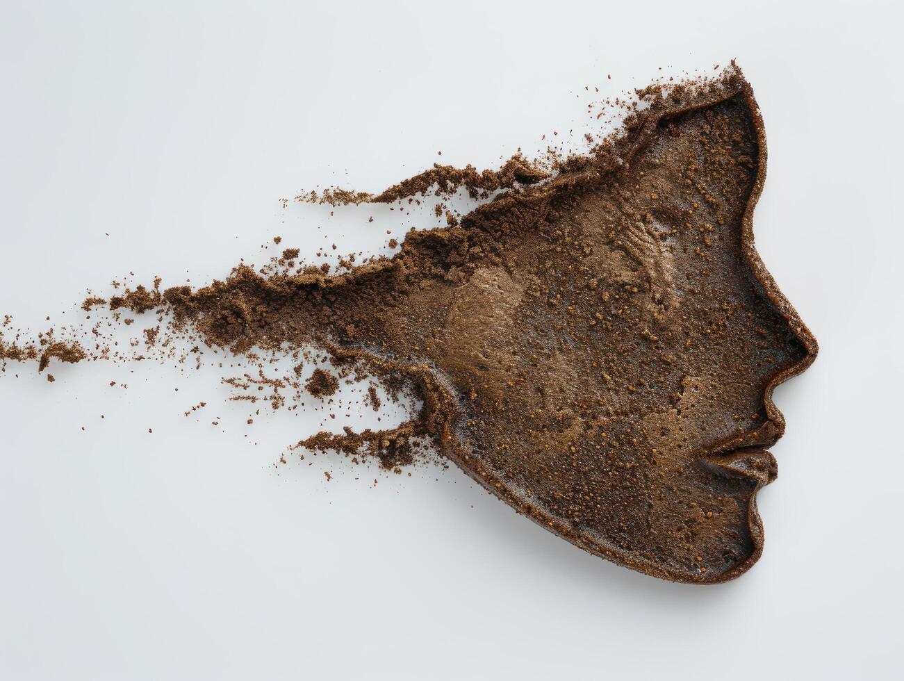 Crumbled chocolate bar with shattered pieces photo
