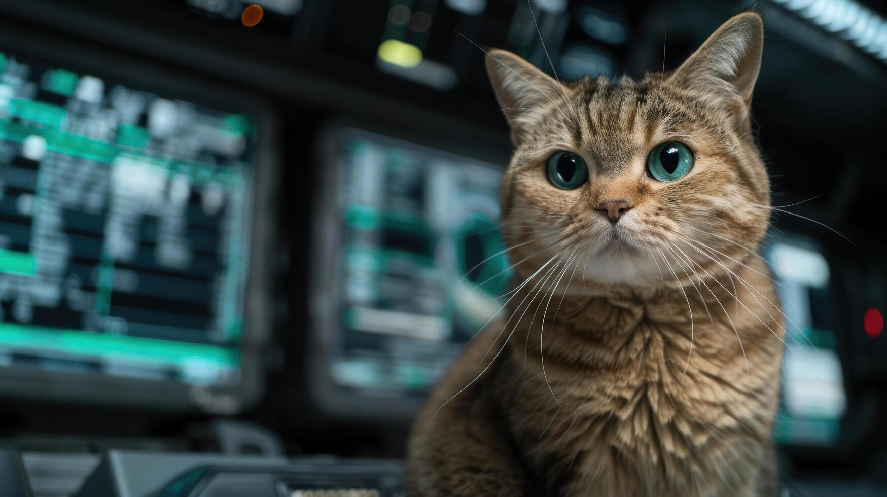 close up portrait of a curious cat photo
