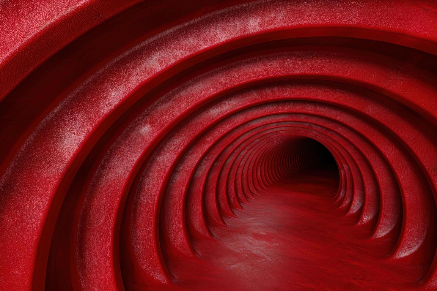Swirling red abstract tunnel photo