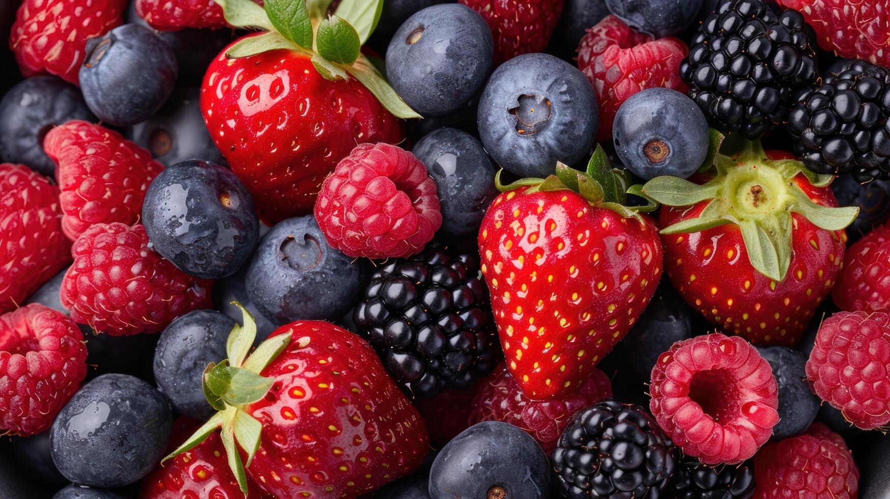 Assortment of fresh berries photo