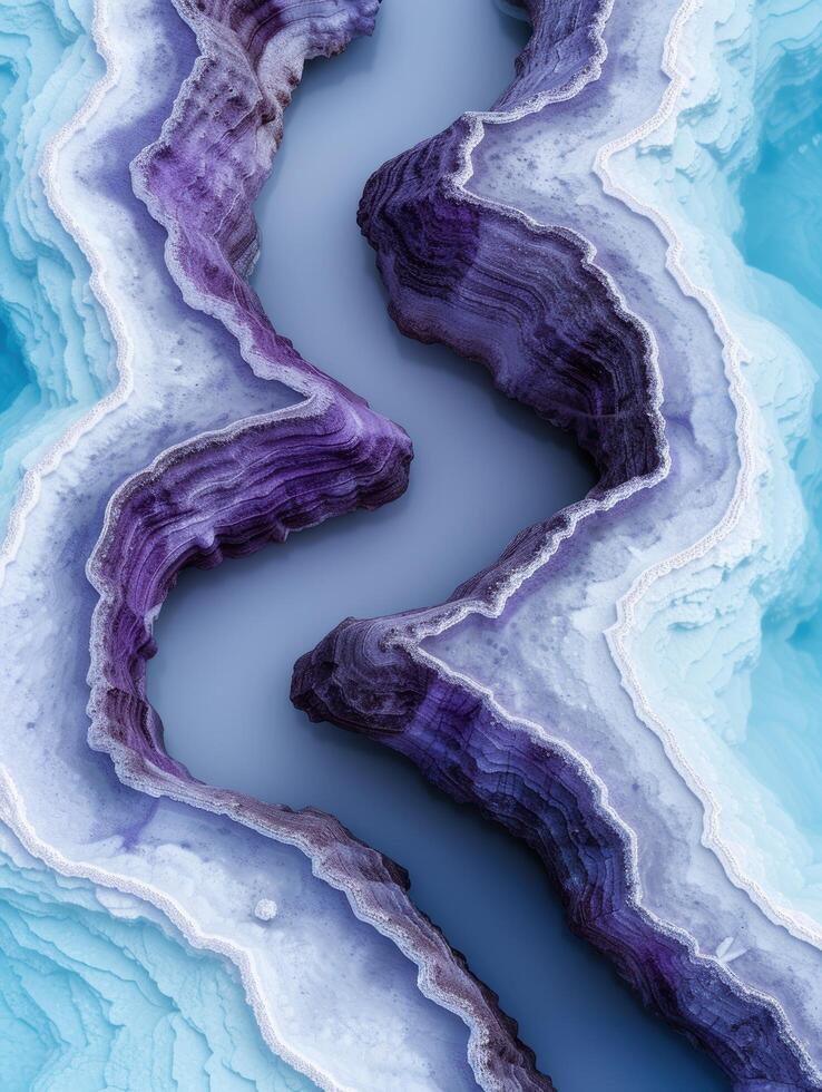 Vibrant Geode Layers in Icy Blue photo