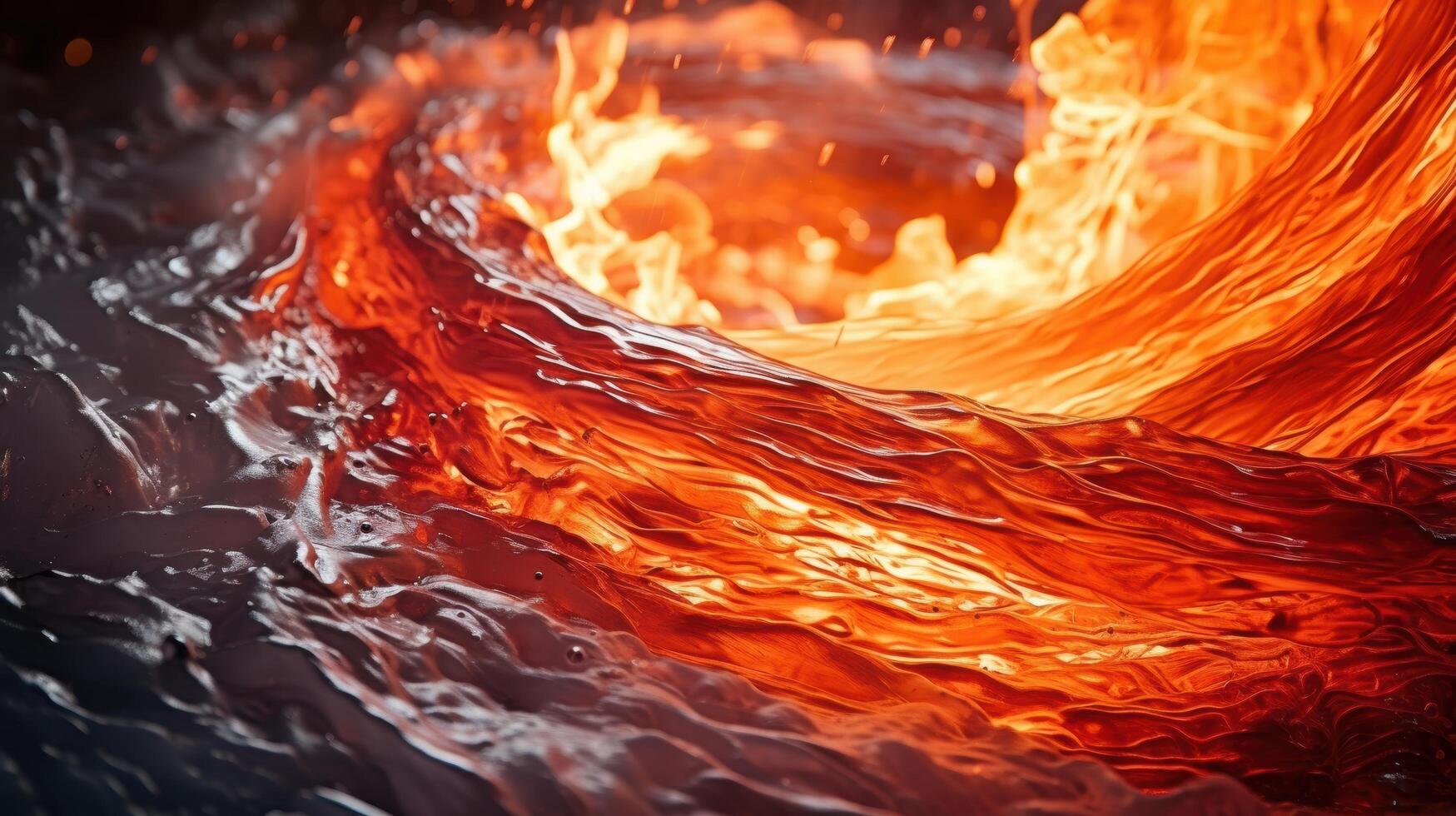 Fiery abstract liquid art photo