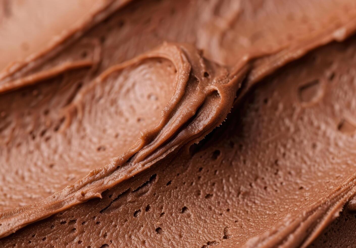 Closeup of rich chocolate ice cream texture photo