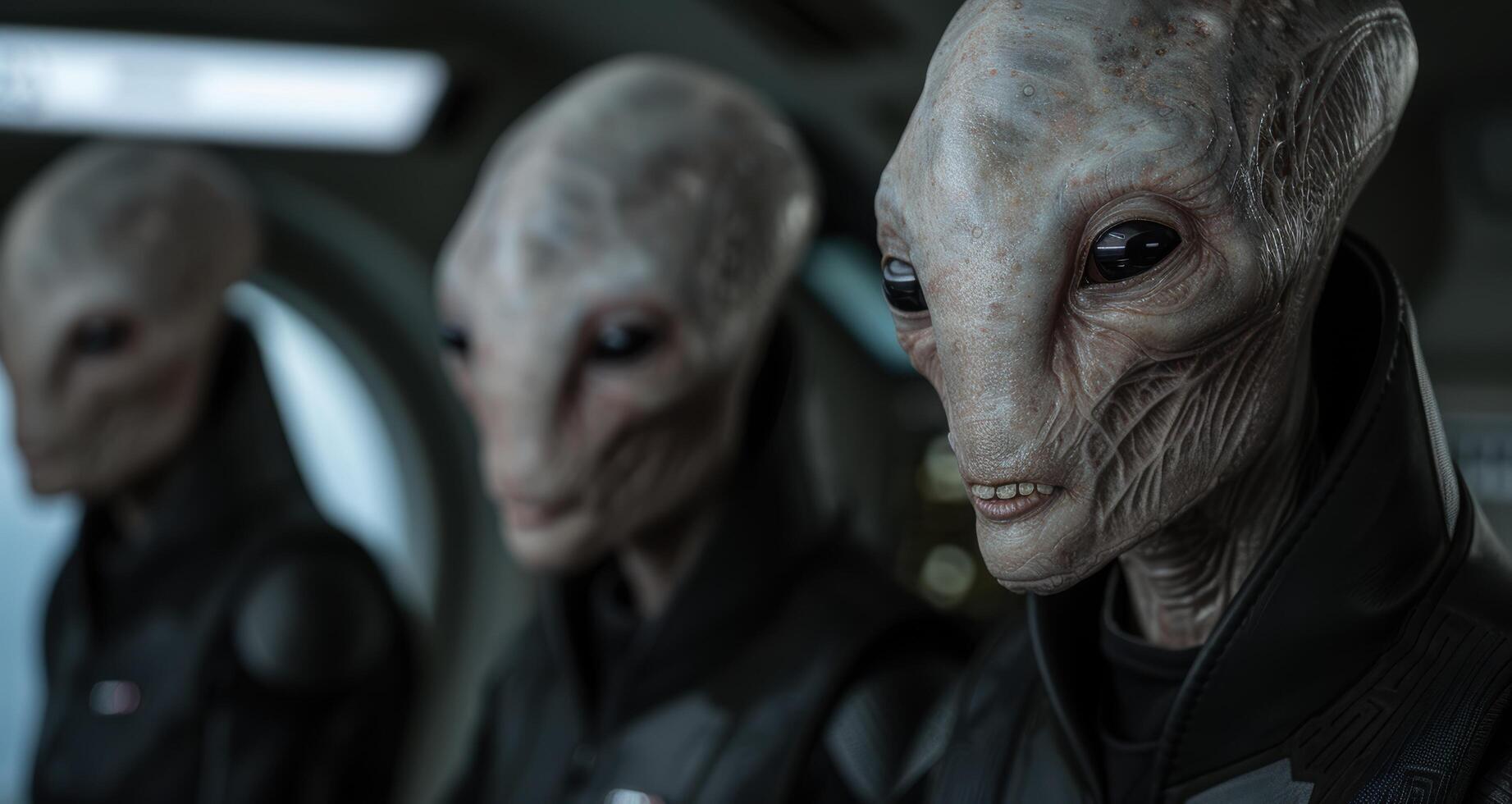 Alien creatures in a dark environment photo