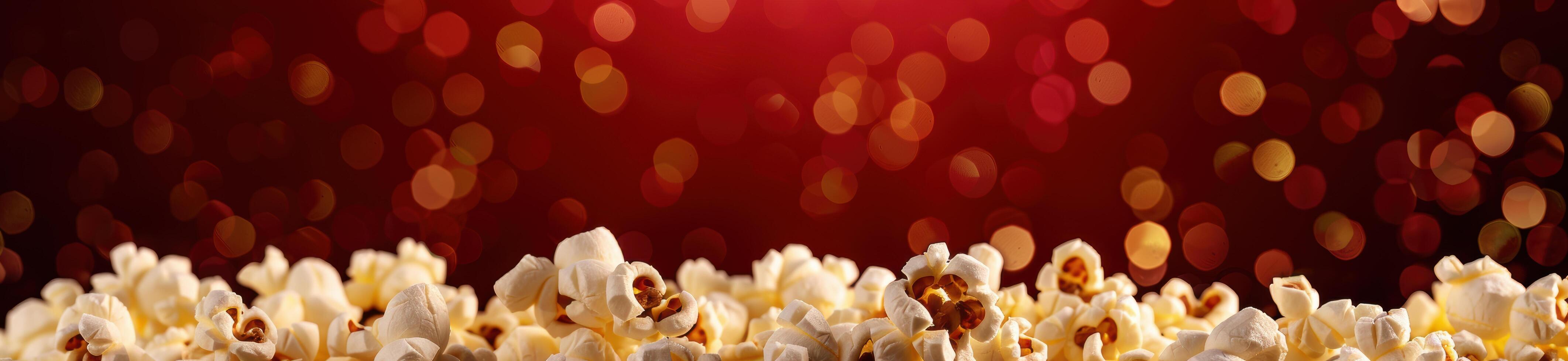 popcorn on a festive background photo