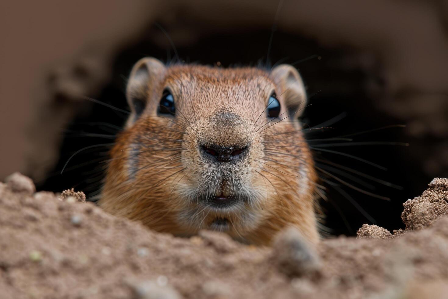 close up of a curious ground squirrel photo