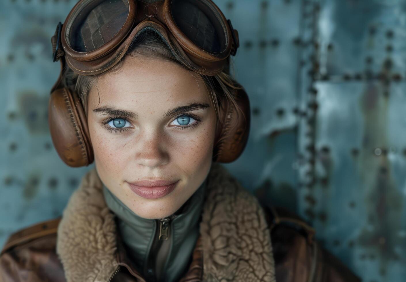 Adventurous young woman in winter gear photo
