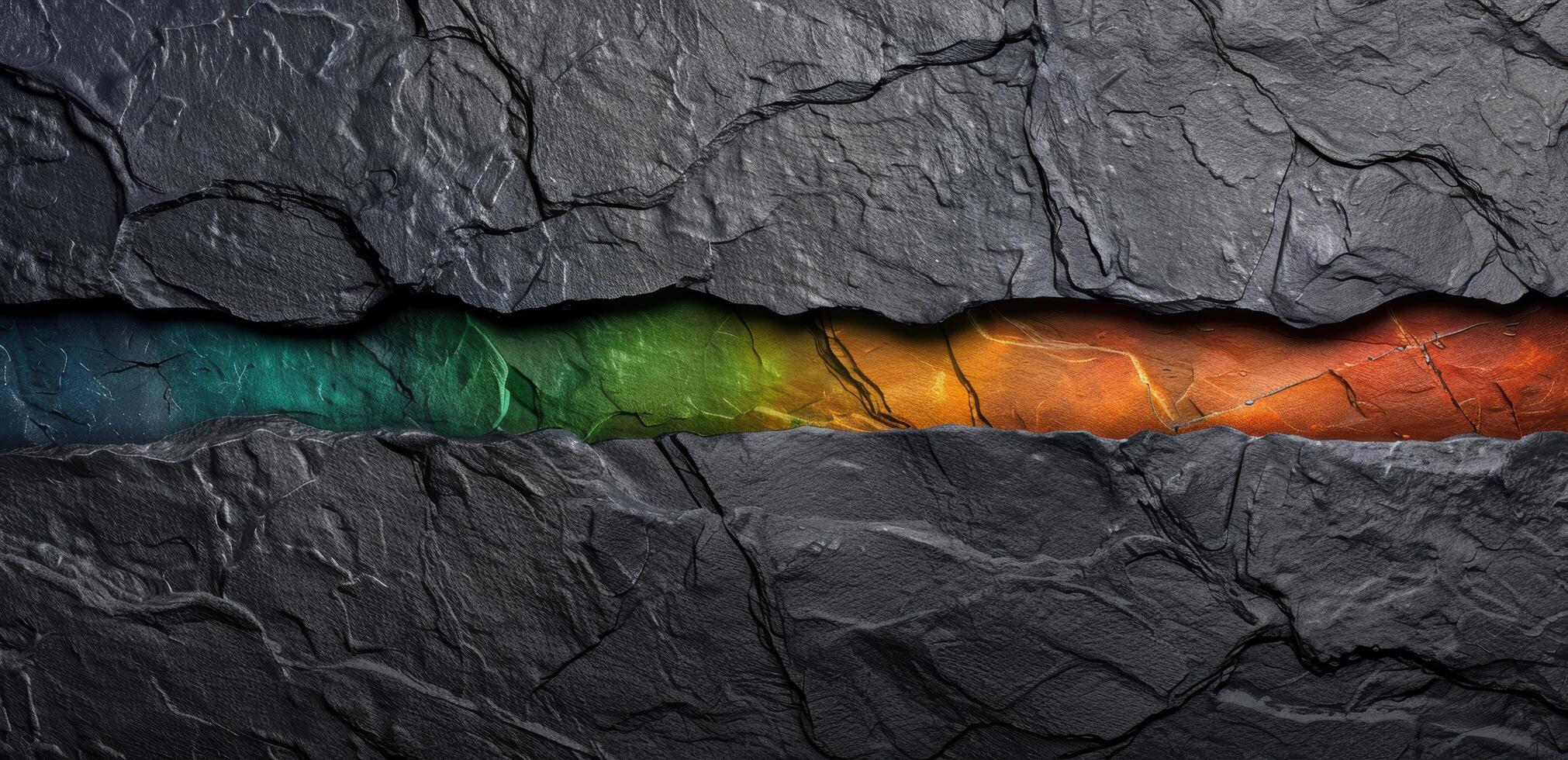 Vibrant rock layers in natural landscape photo