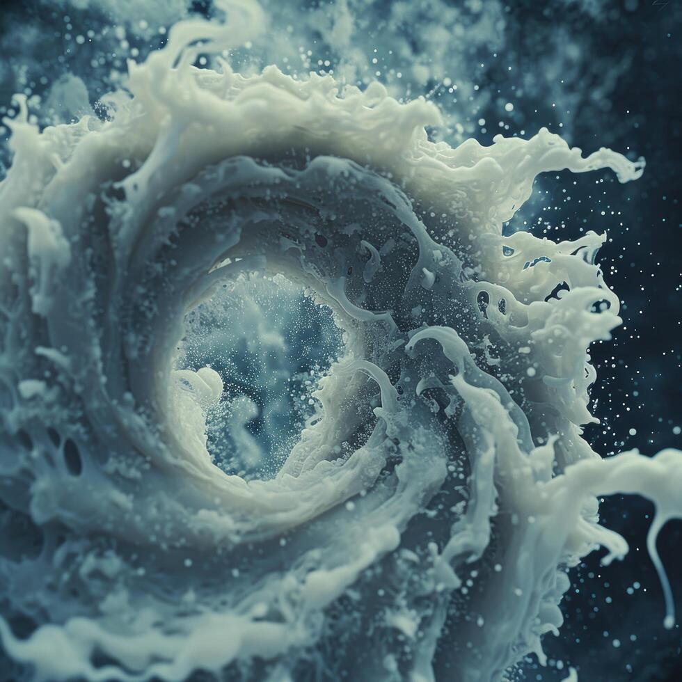 Intricate Frozen Patterns in Icy Landscape photo