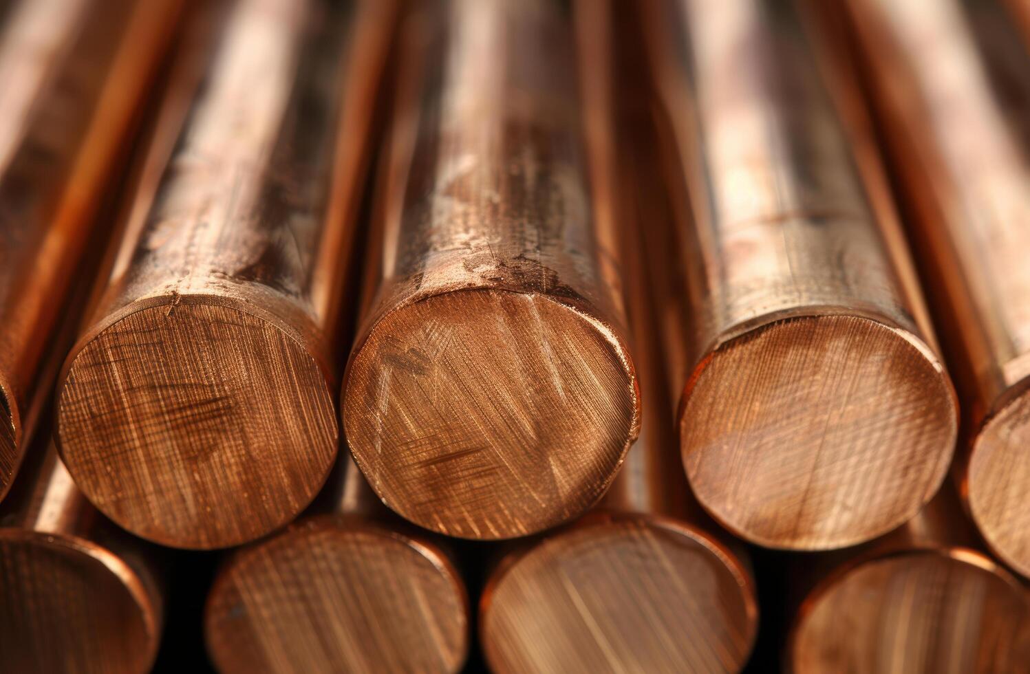 Stacked wooden logs photo
