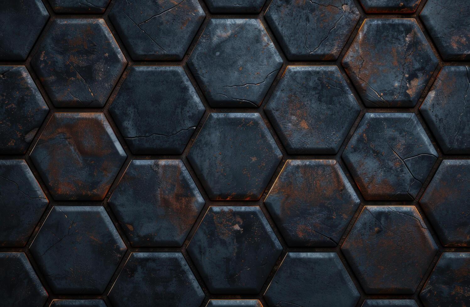 dark hexagonal stone tiles background photo