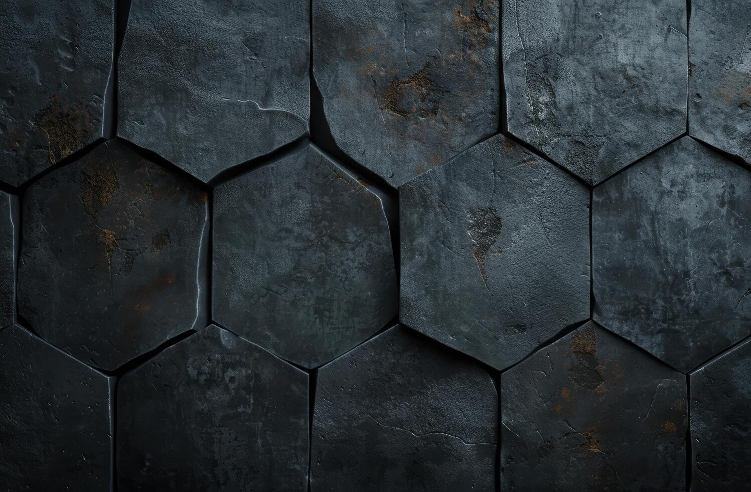 dark hexagonal slate tiles background photo