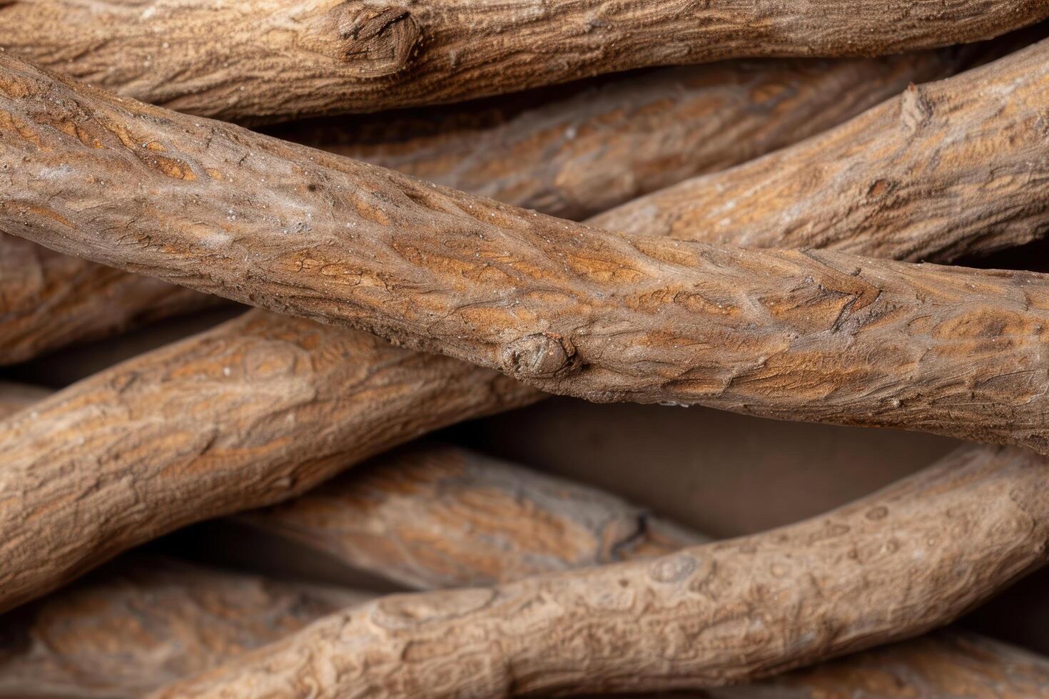 close up of textured wooden logs photo