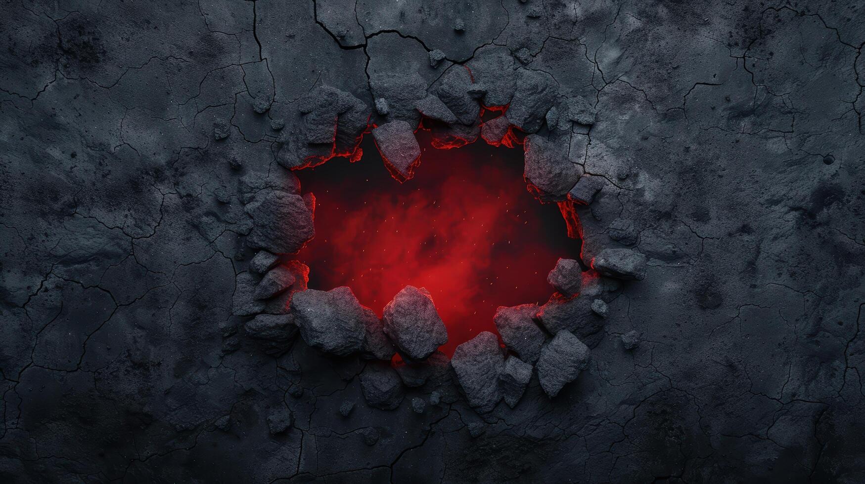 Fiery Volcanic Eruption photo