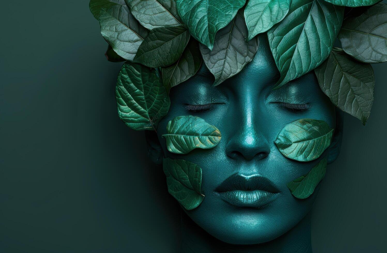 green goddess nature portrait photo