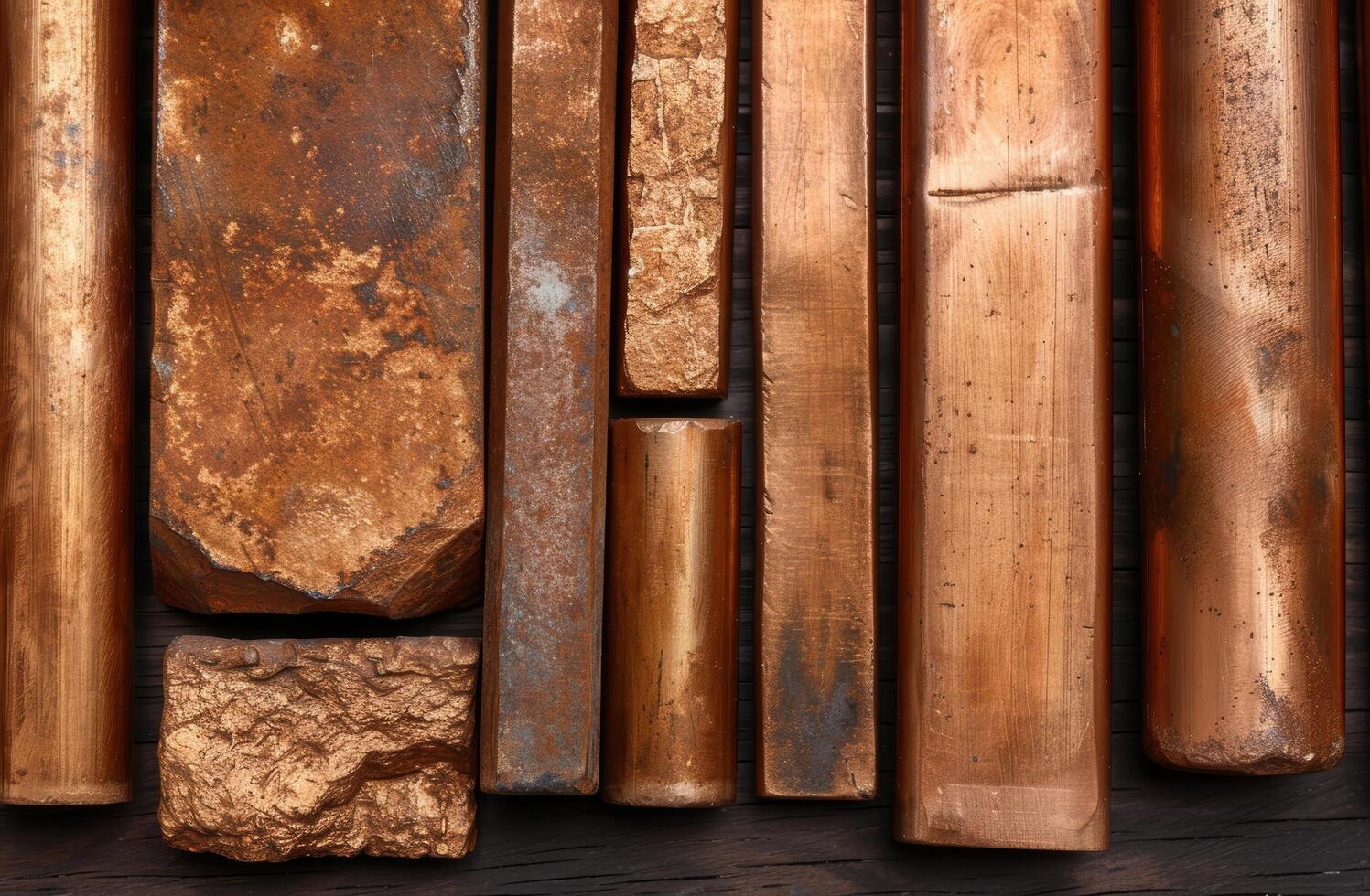 Antique books and manuscripts on a wooden shelf photo