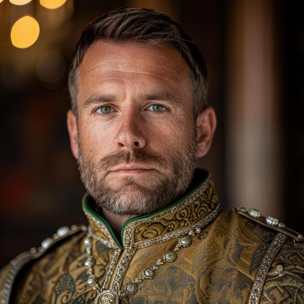 Regal man in ornate clothing photo