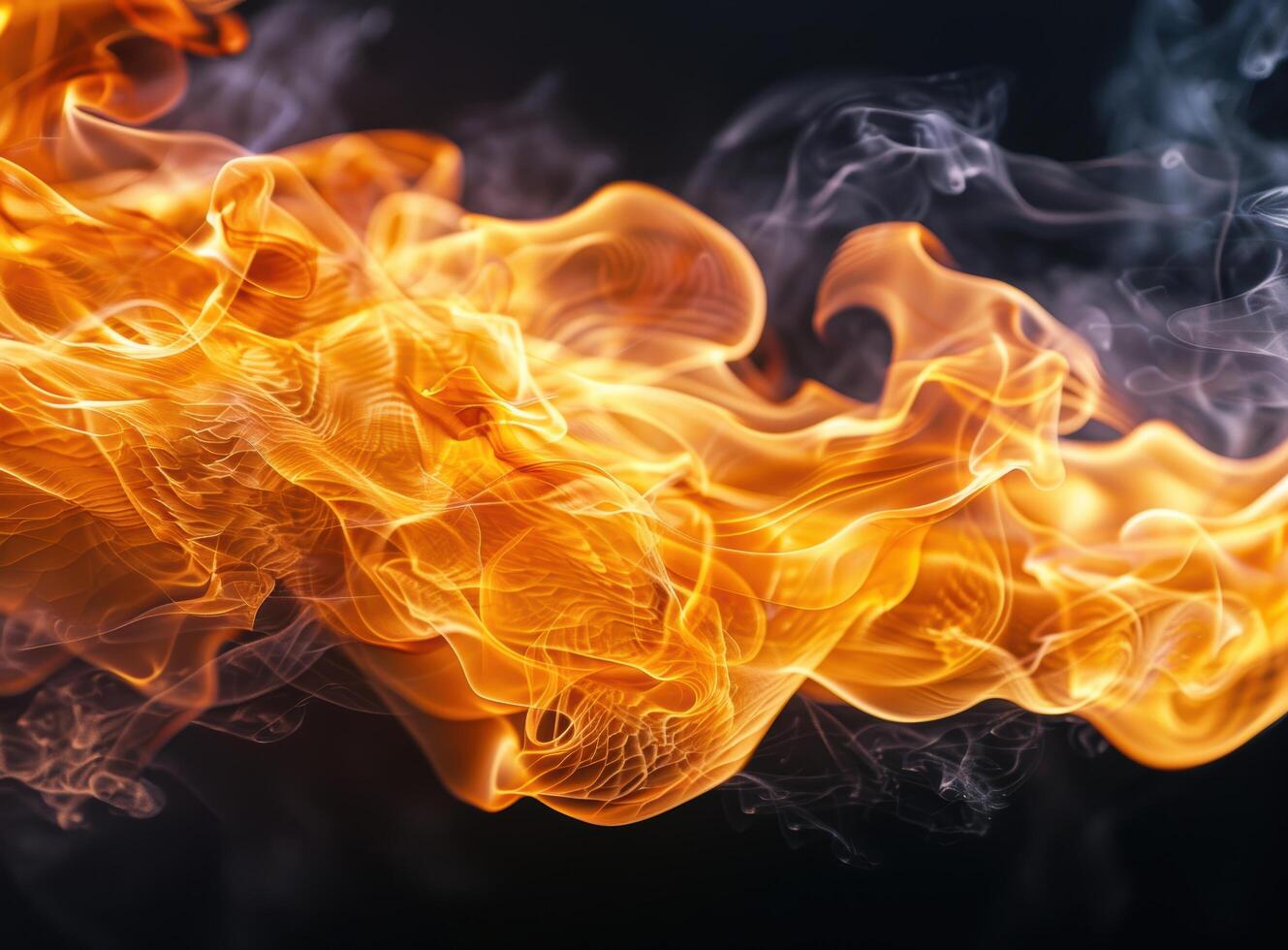 Captivating flames dancing in the darkness photo