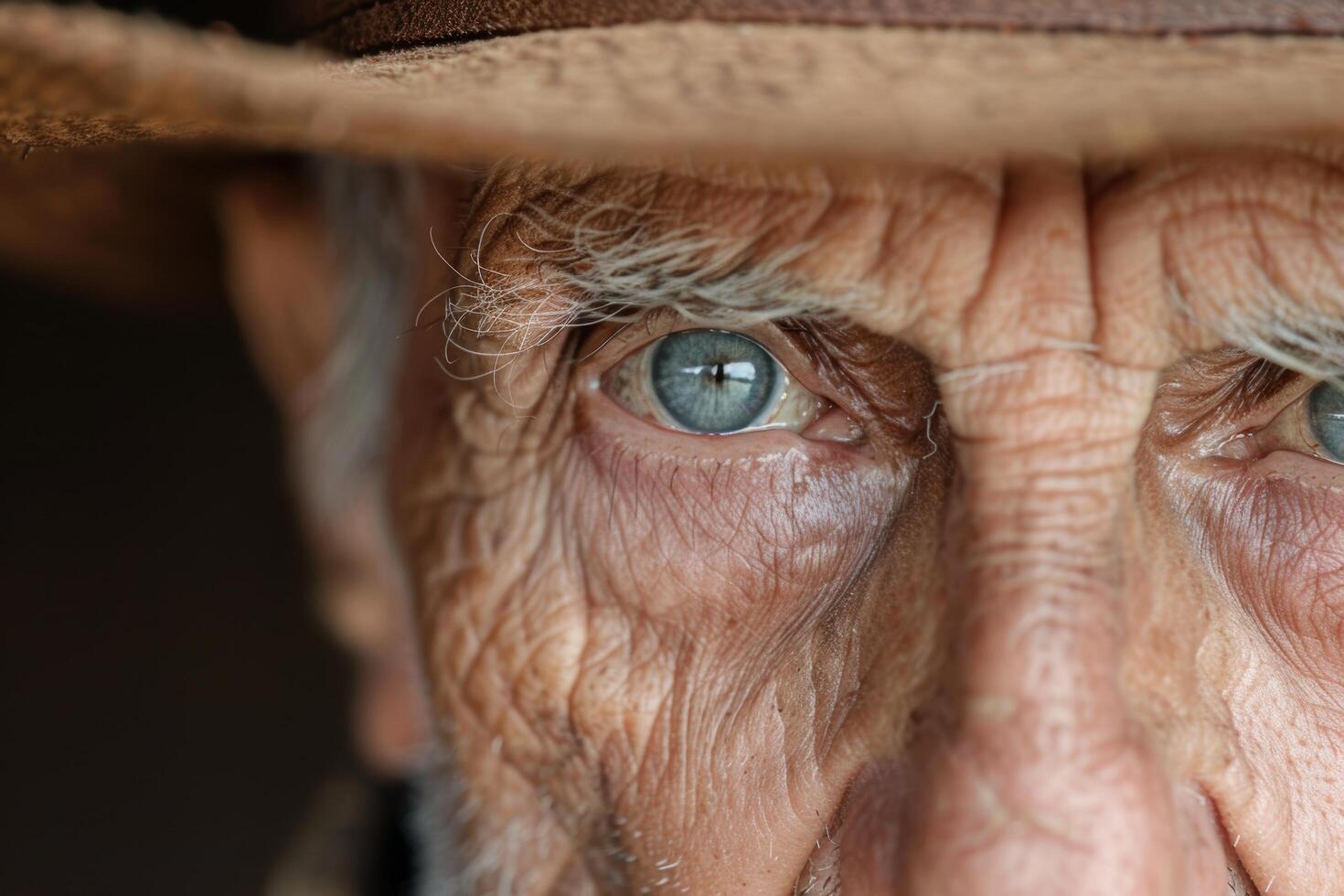 close up of elderly persons face photo