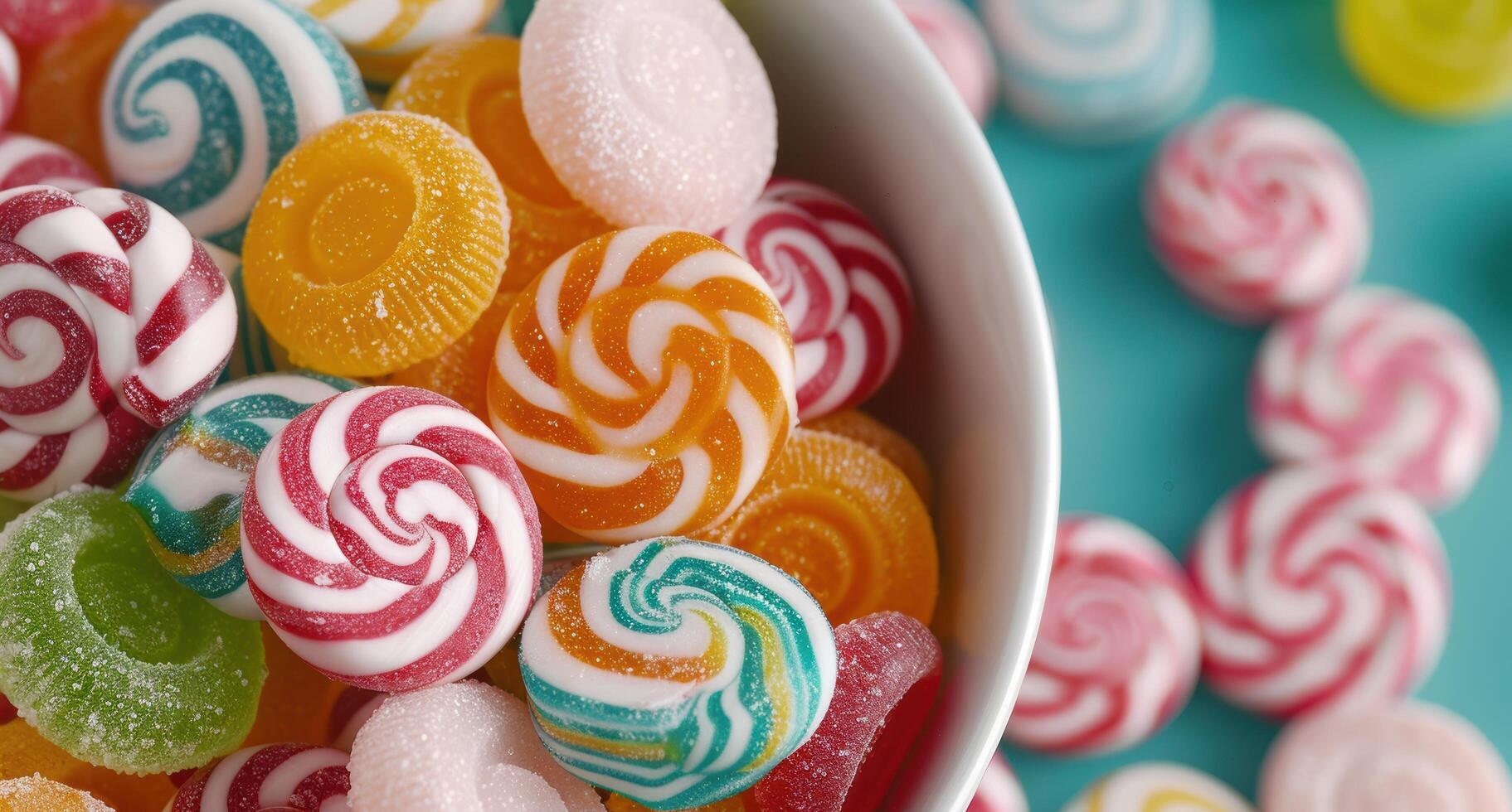 Colorful assortment of candy and sweets photo